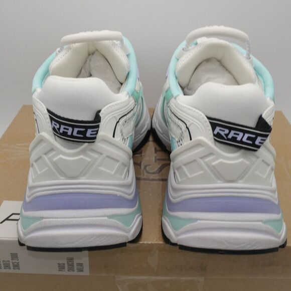 NEW Ash Women's 7 Race Fion Sneakers White Hype Mint Black Size 41 - Picture 4 of 12